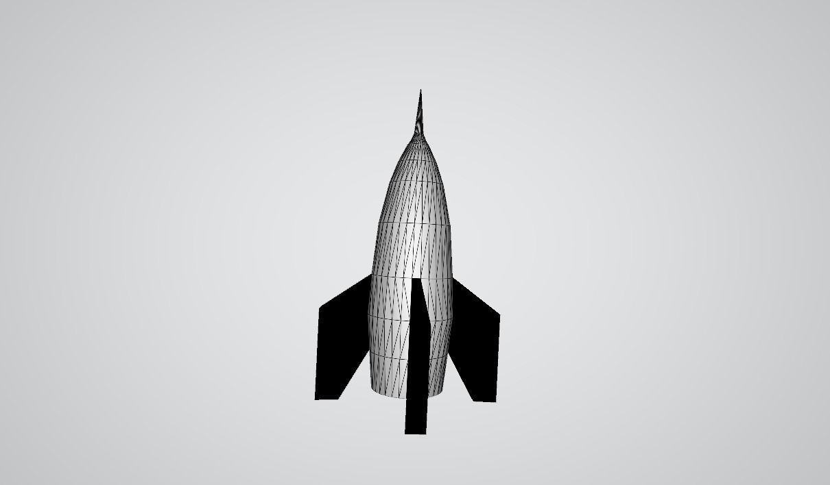 Wehrner von Braun V2 Rocket Low-poly 3D model_8