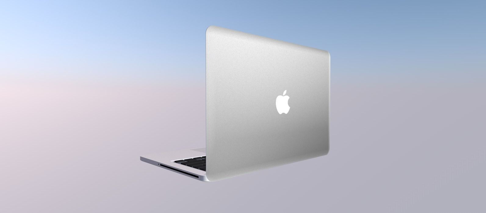 Macbook 13 3D model_2