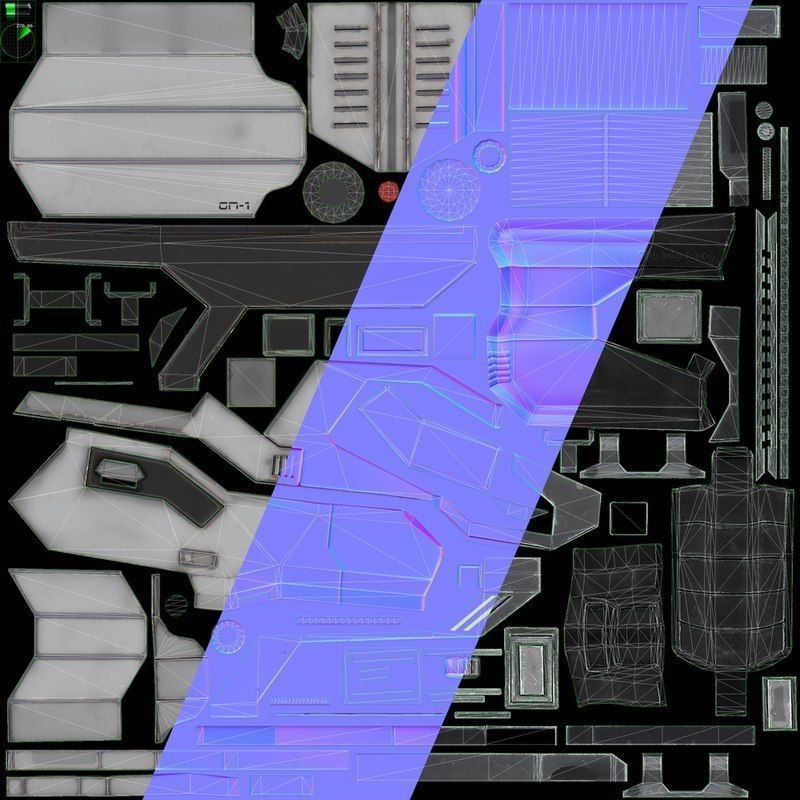 Sci Fi Rifle Low-poly 3D model_3