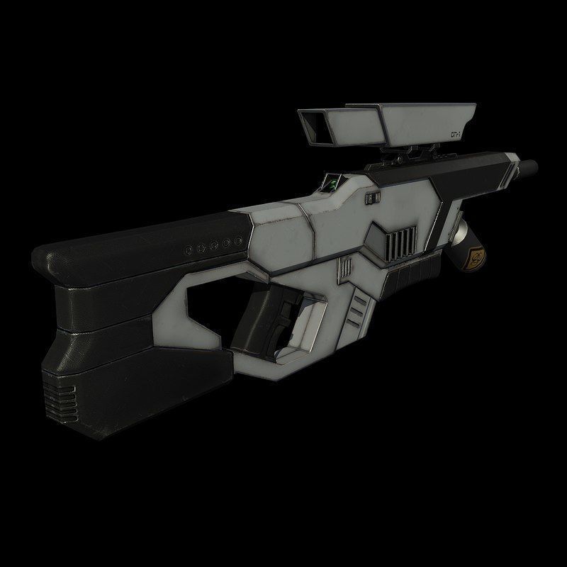 Sci Fi Rifle Low-poly 3D model_5