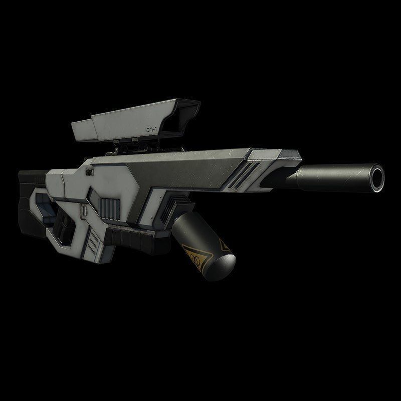 Sci Fi Rifle Low-poly 3D model_4