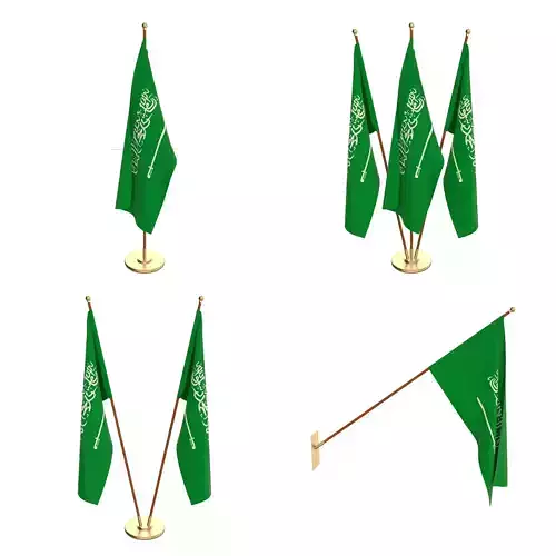Saudi Arabia Flag Pack 3D model