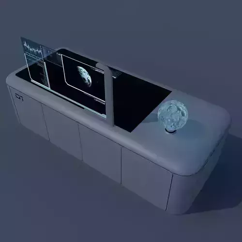 Sci Fi Desk Low-poly 3D model