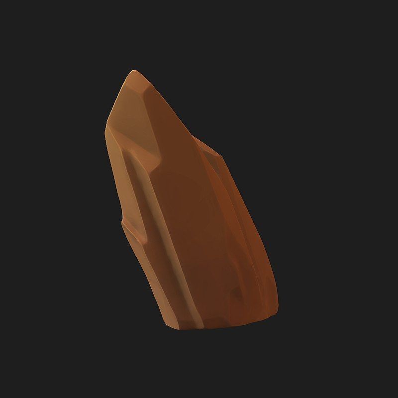 Cartoon Rock Low-poly 3D model_4