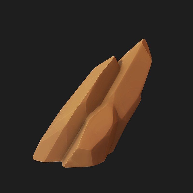 Cartoon Rock Low-poly 3D model_8
