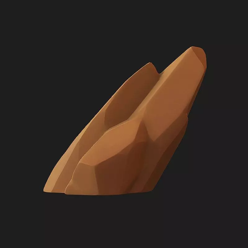 Cartoon Rock Low-poly 3D model_0