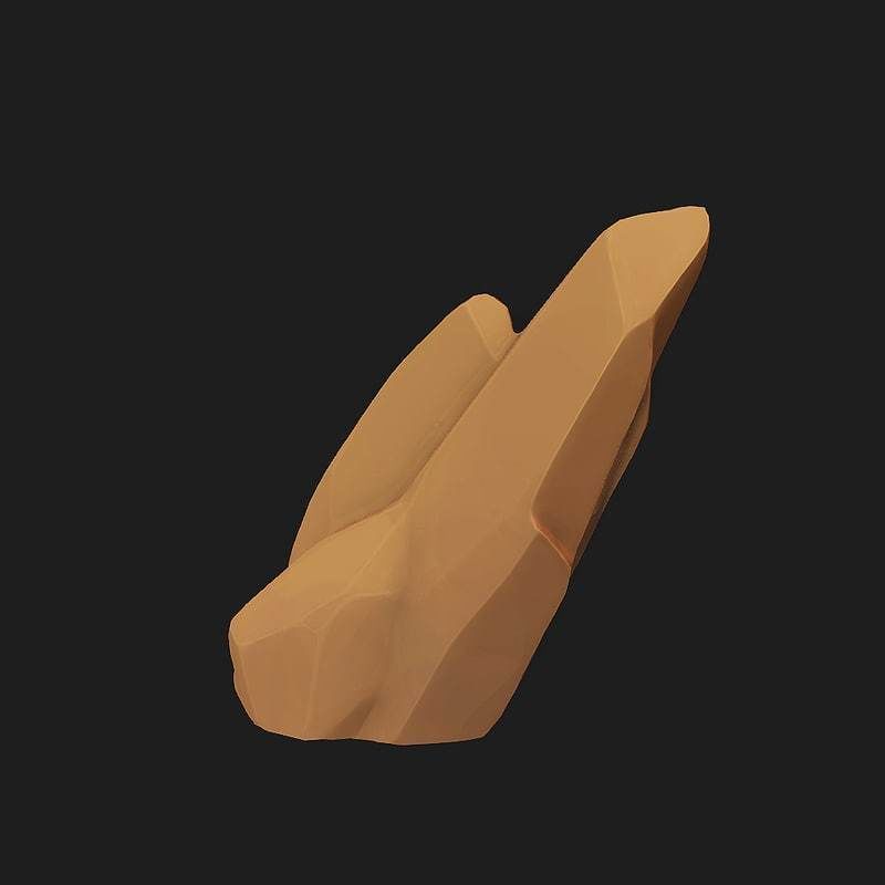 Cartoon Rock Low-poly 3D model_6
