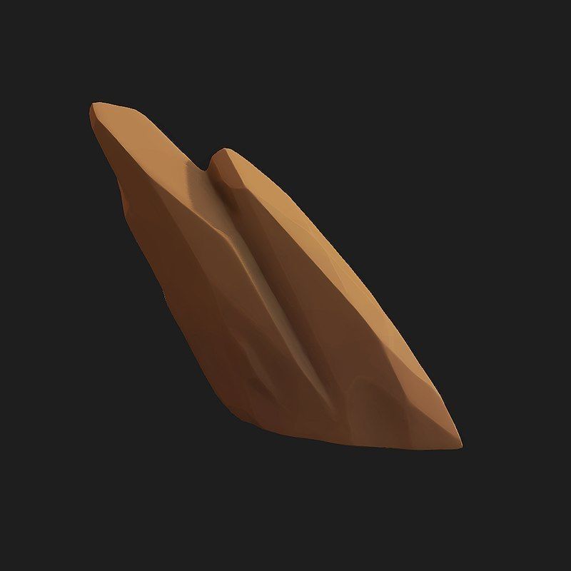 Cartoon Rock Low-poly 3D model_1