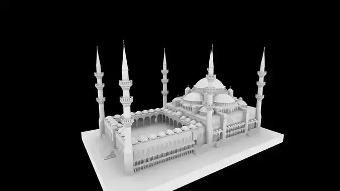 Mosque in istanbul 3D model