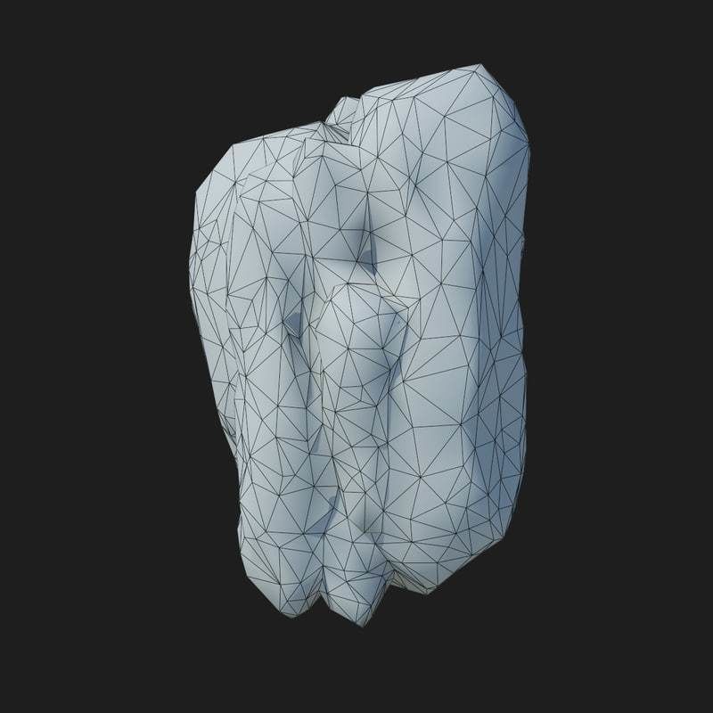 Rocky Cliff Low-poly 3D model_5