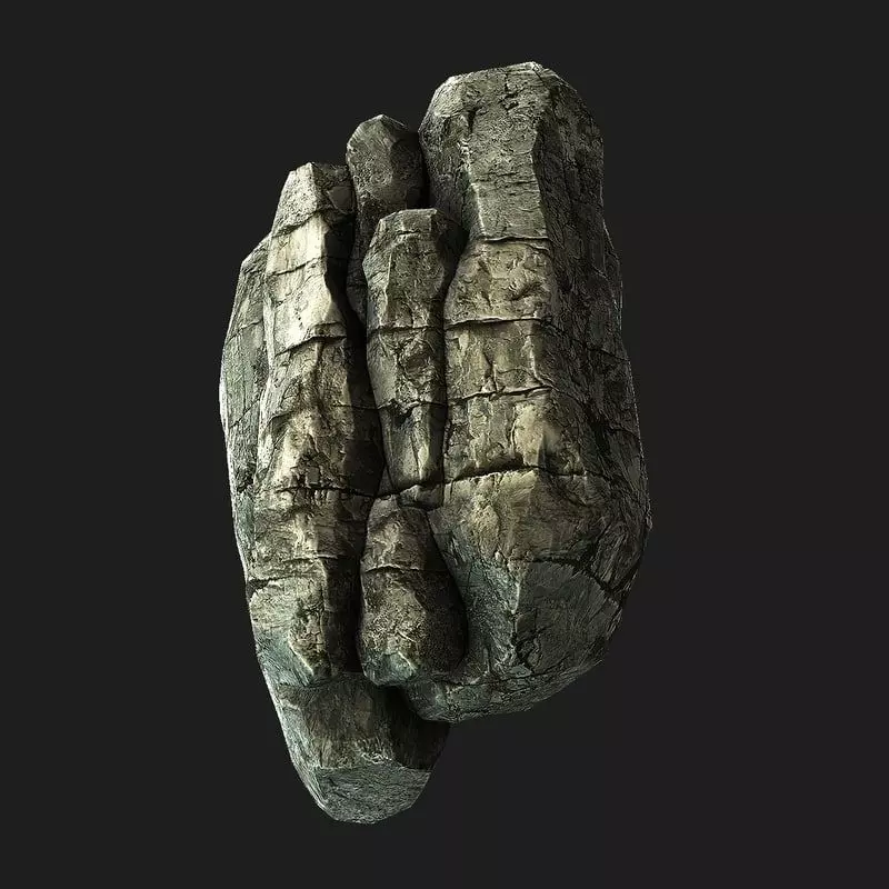 Rocky Cliff Low-poly 3D model_0