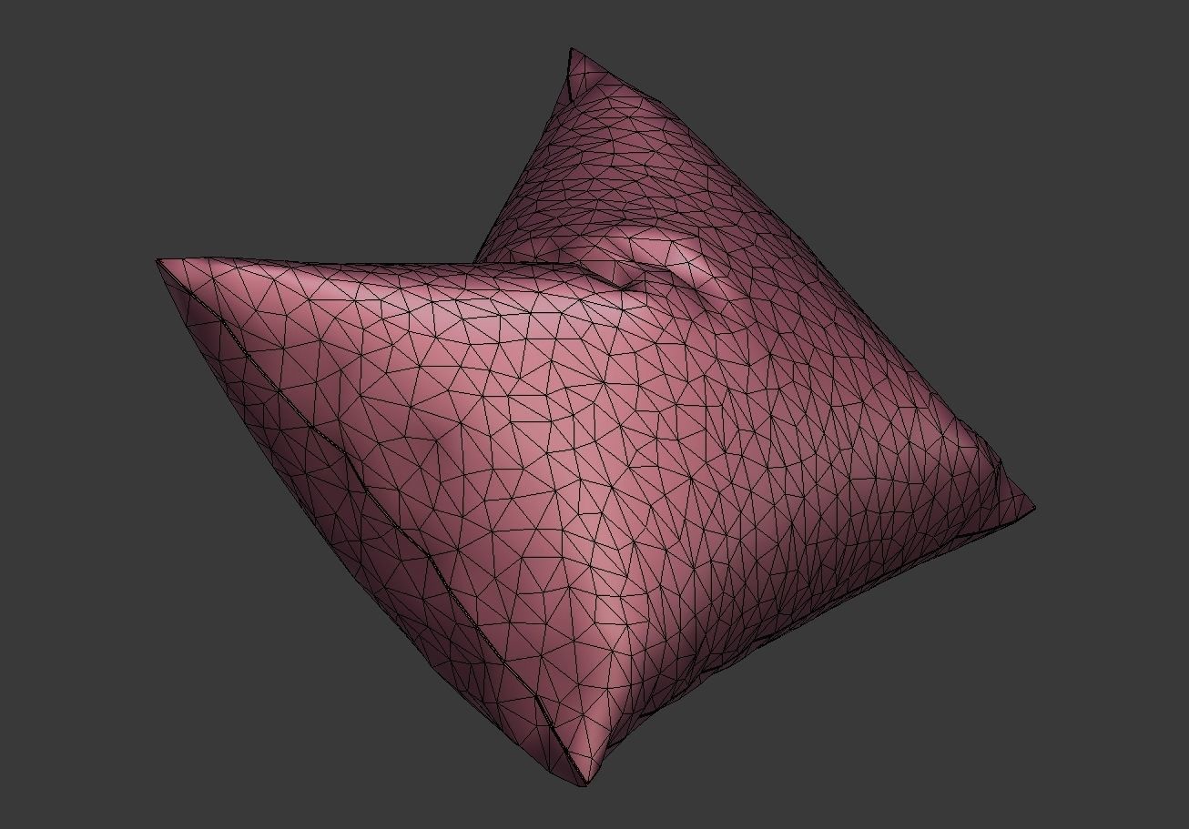 Solid Pillow 14 Low-poly 3D model_8