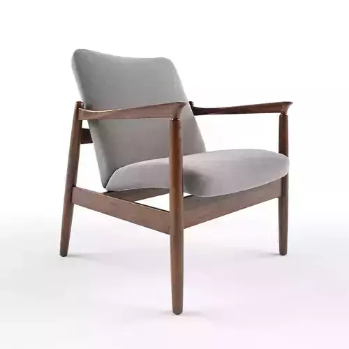 Vintage Armchair From Mid Century Designed By Edmund Homa 3D model
