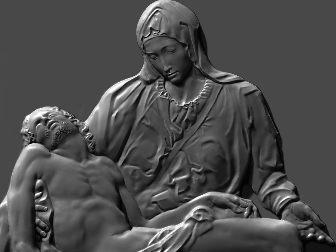 pieta michelangelo buonarroti san pietro vaticano 3D print model_1