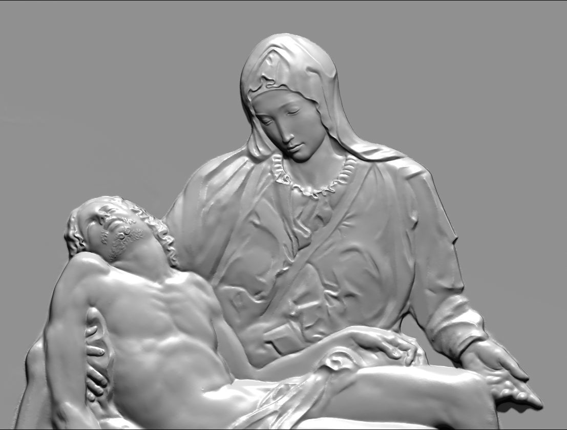 pieta michelangelo buonarroti san pietro vaticano 3D print model_2