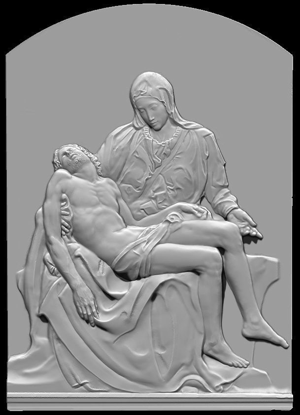 pieta michelangelo buonarroti san pietro vaticano 3D print model_5