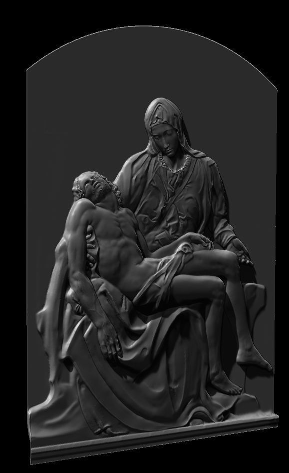 pieta michelangelo buonarroti san pietro vaticano 3D print model_4