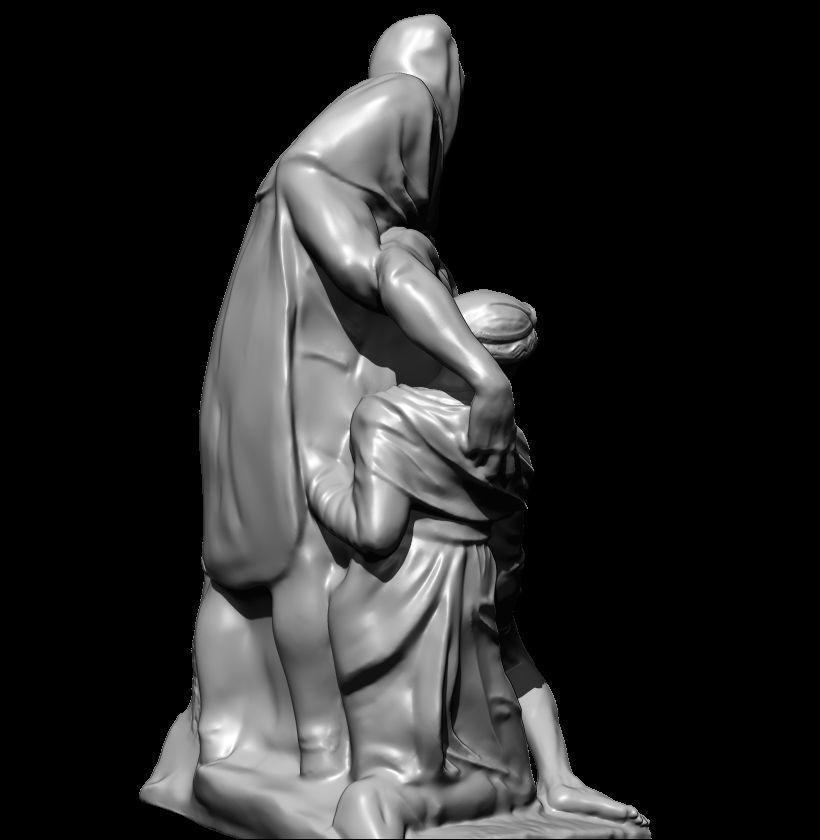 pieta bandini michelangelo buonarotti statue 3D print model_5