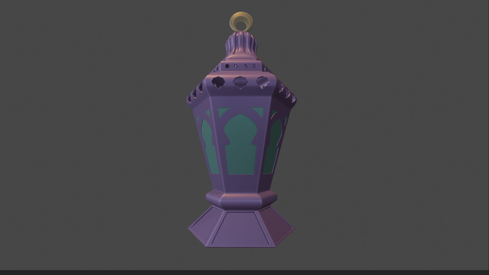 Detailed Islamic Lantern for Ramadan Low-poly 3D model_4