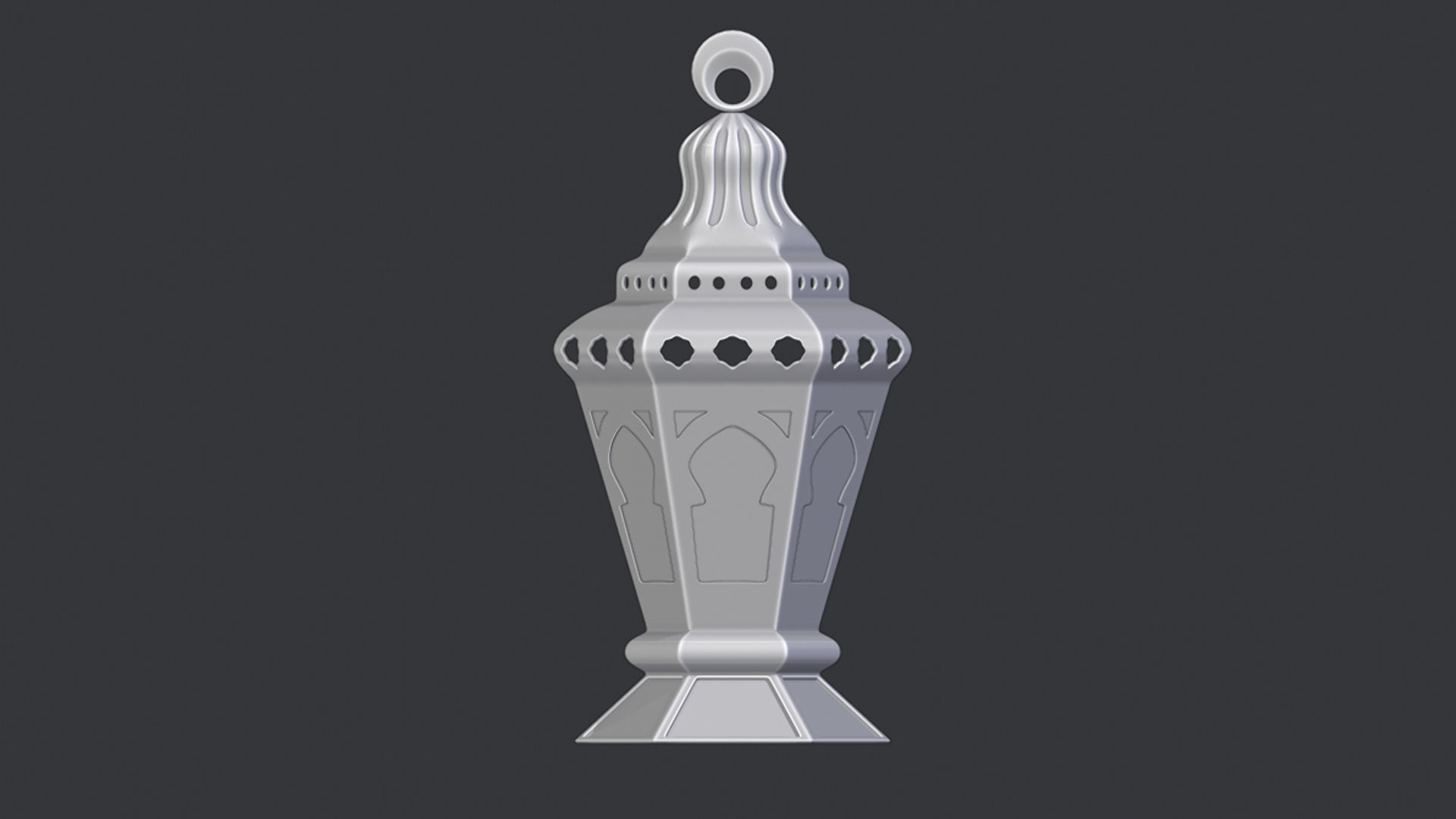 Detailed Islamic Lantern for Ramadan Low-poly 3D model_3