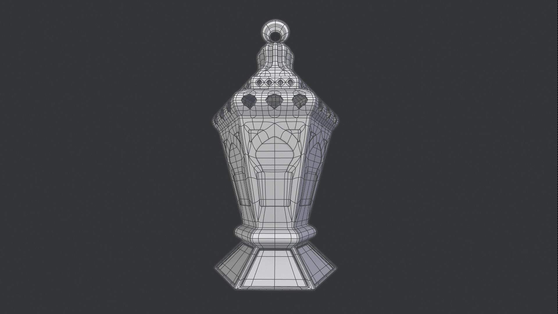 Detailed Islamic Lantern for Ramadan Low-poly 3D model_6