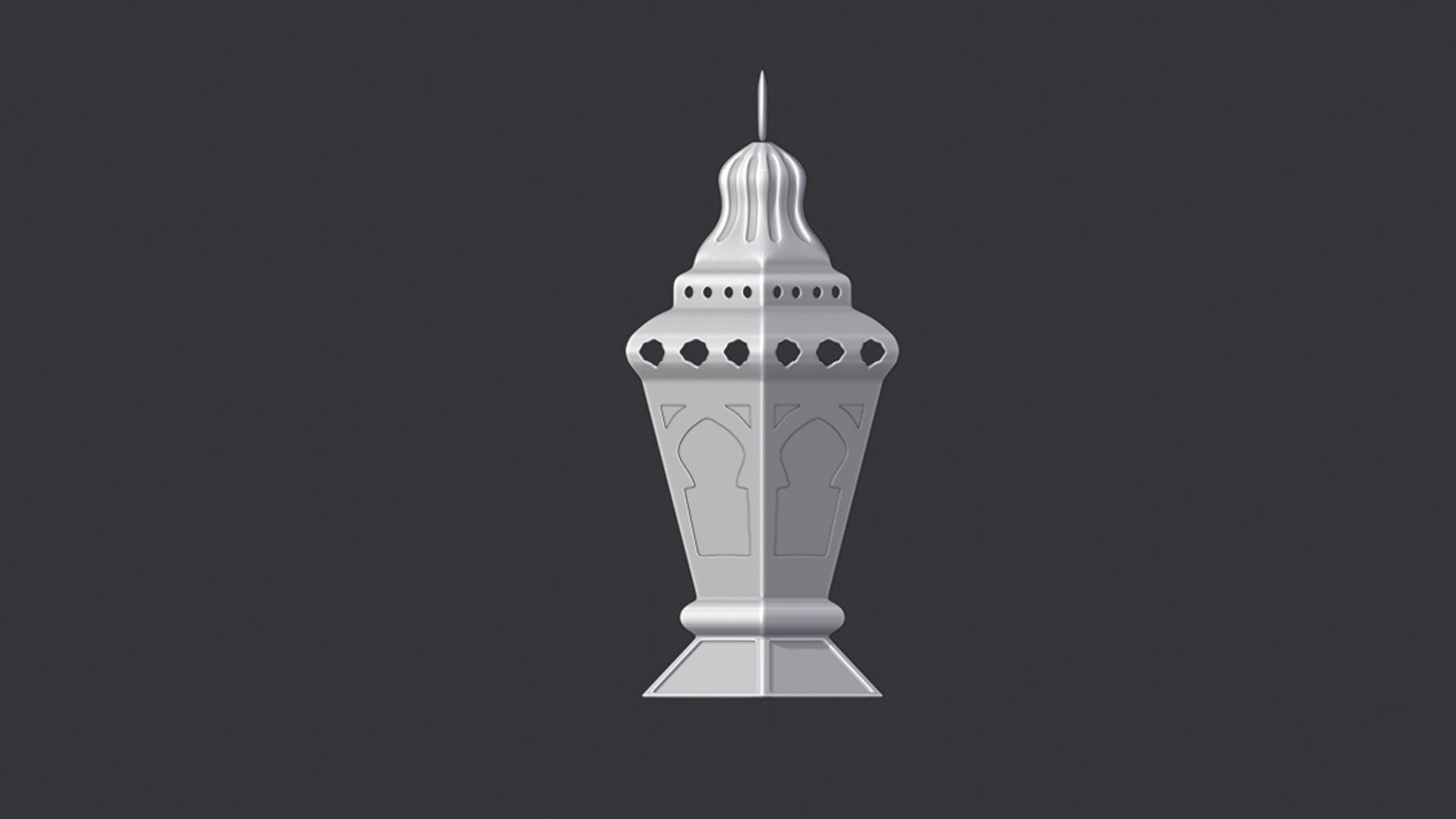 Detailed Islamic Lantern for Ramadan Low-poly 3D model_5