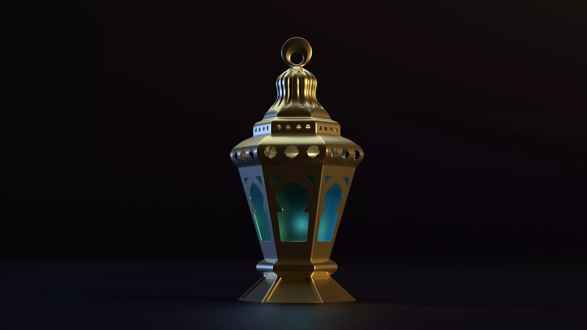 Detailed Islamic Lantern for Ramadan Low-poly 3D model_0