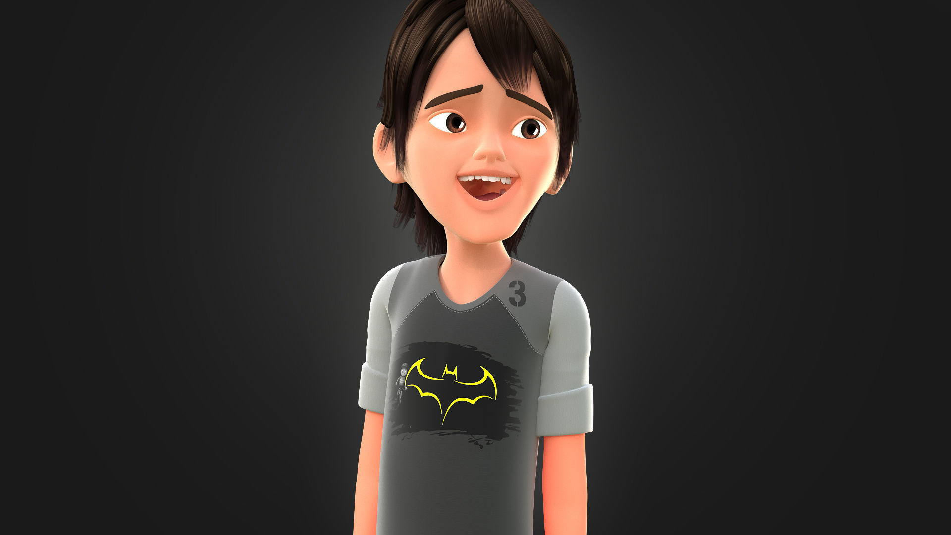 CARTOON BOY 3 - EXTRA FIGURANT 3D model_14
