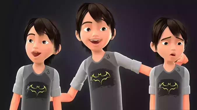 CARTOON BOY 3 - EXTRA FIGURANT 3D model