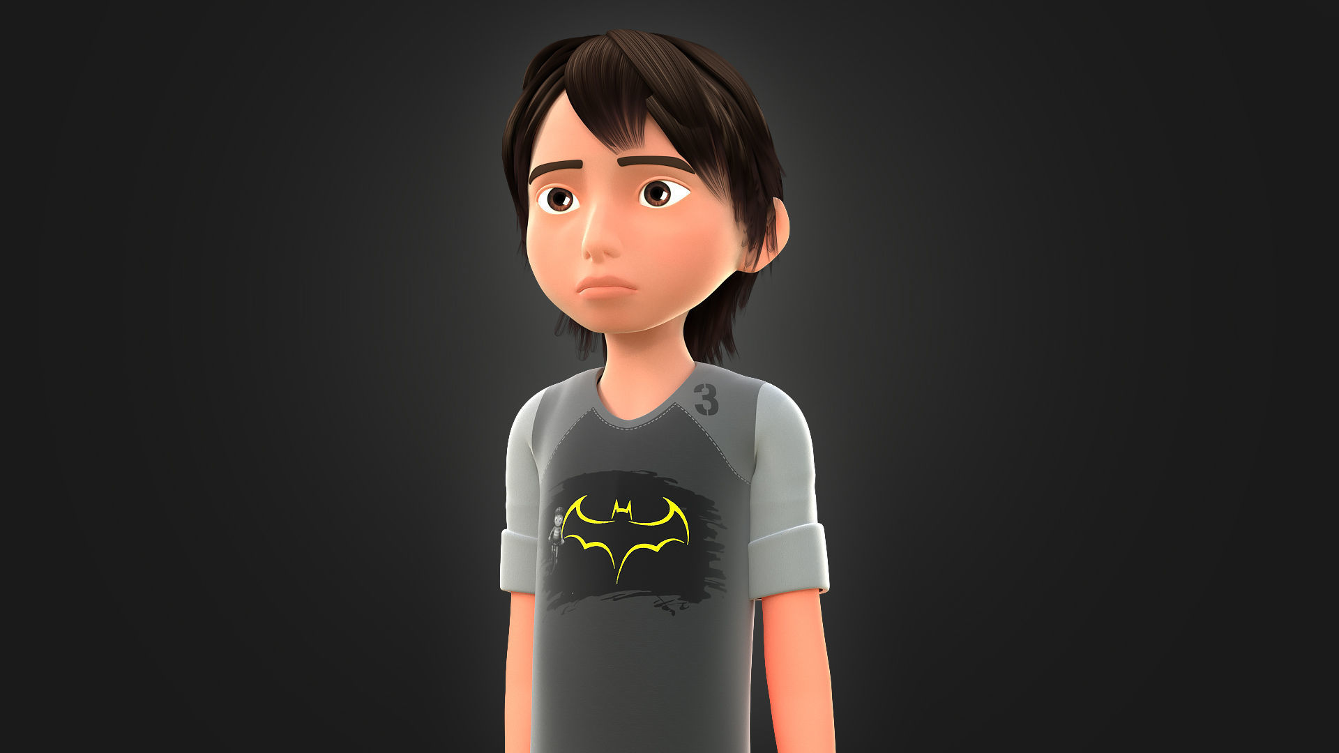 CARTOON BOY 3 - EXTRA FIGURANT 3D model_15