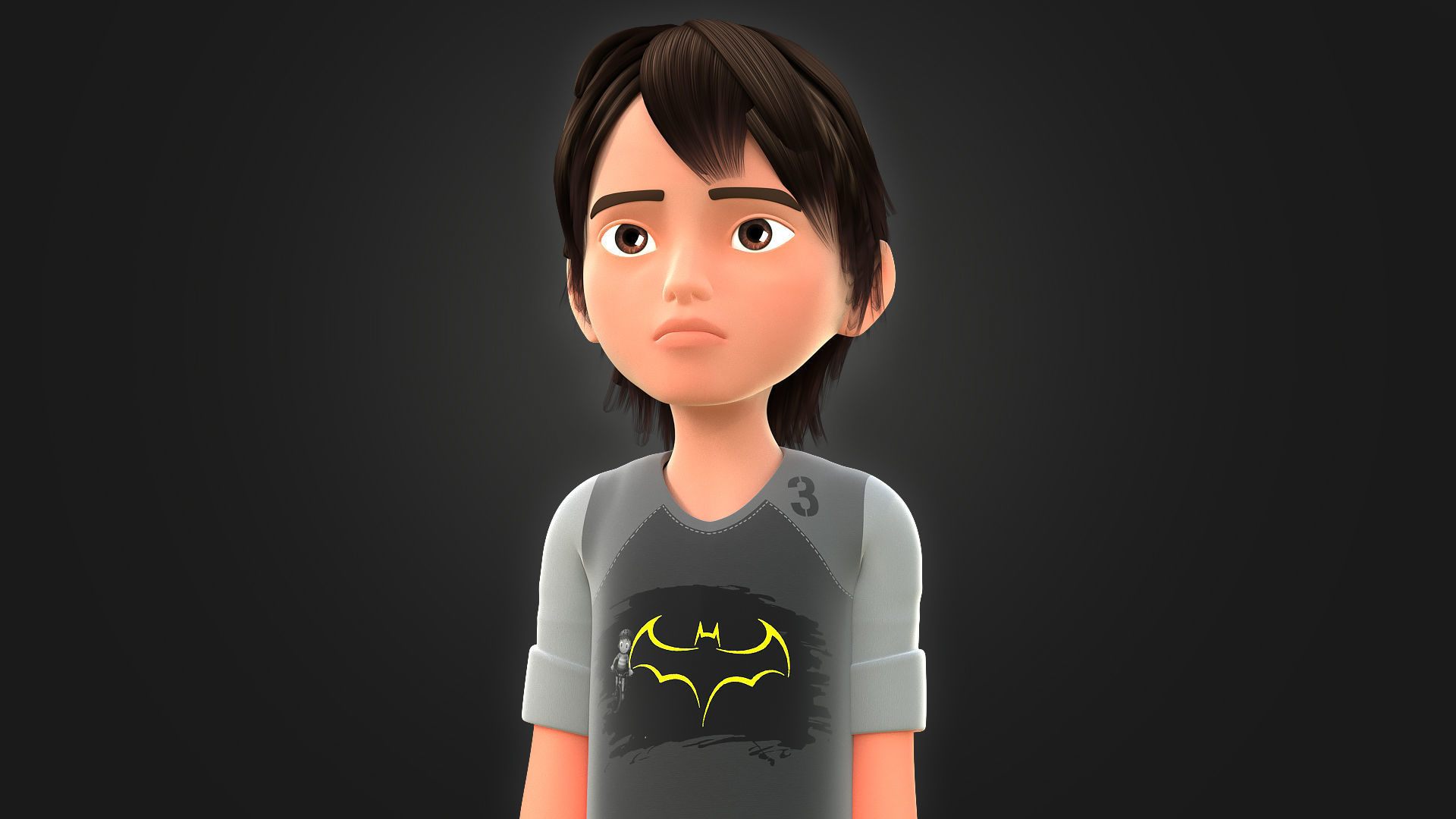 CARTOON BOY 3 - EXTRA FIGURANT 3D model_11