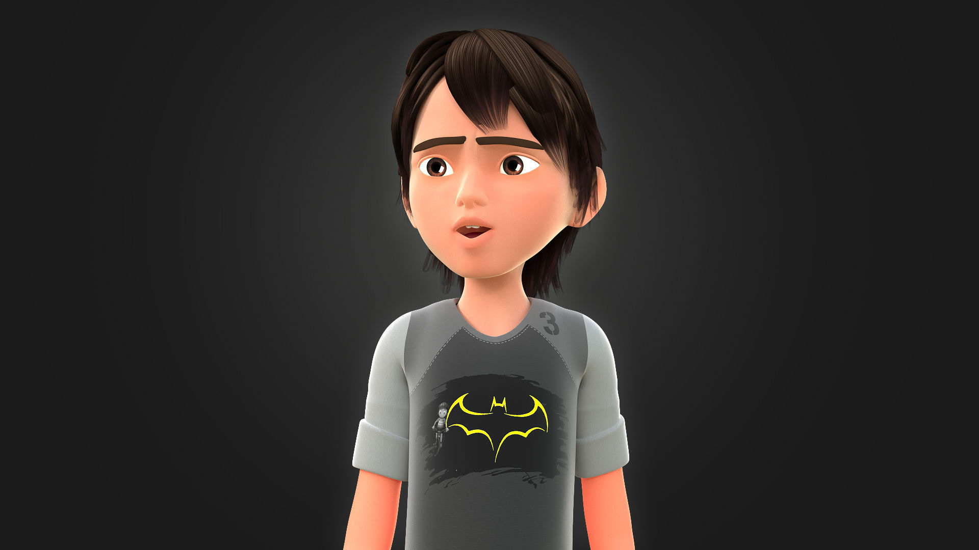 CARTOON BOY 3 - EXTRA FIGURANT 3D model_10