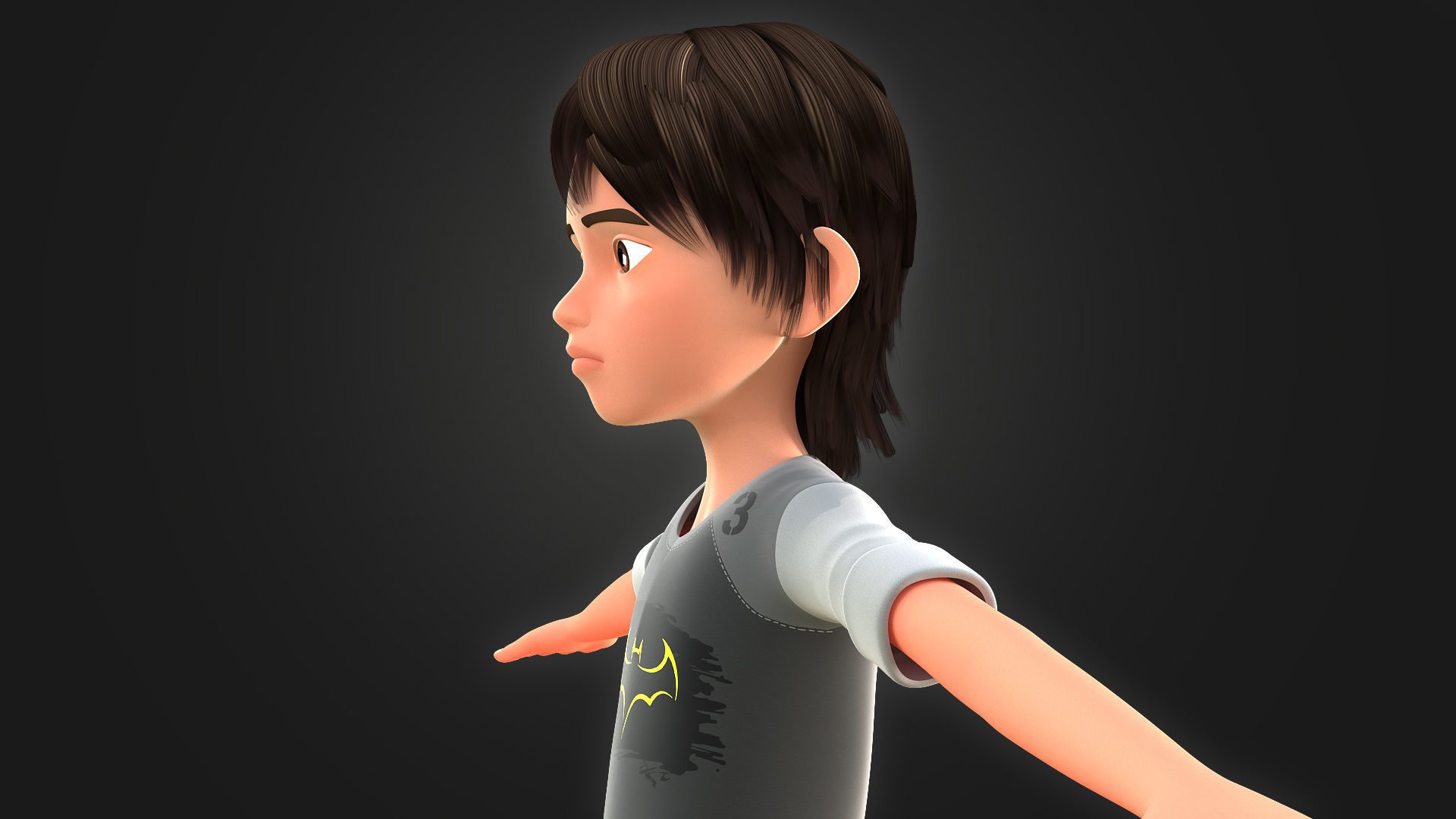 CARTOON BOY 3 - EXTRA FIGURANT 3D model_12