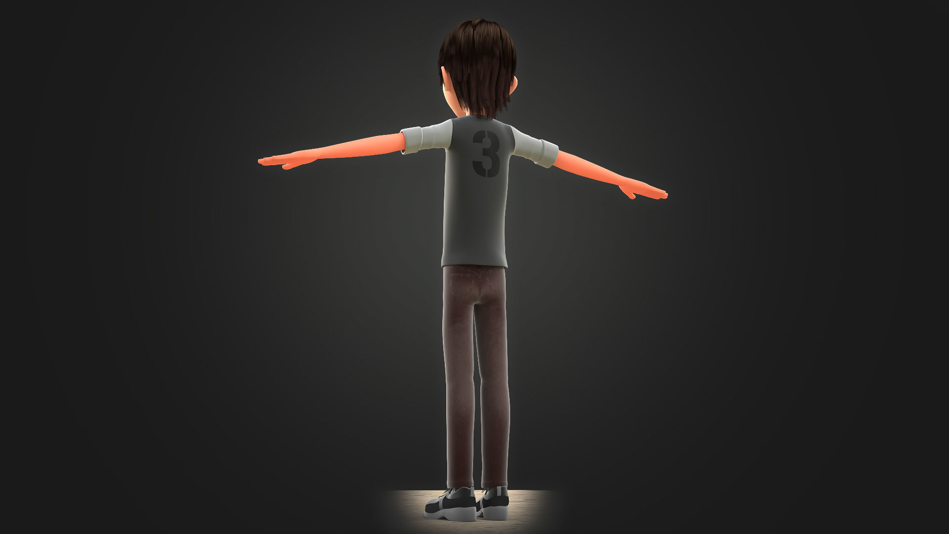 CARTOON BOY 3 - EXTRA FIGURANT 3D model_5