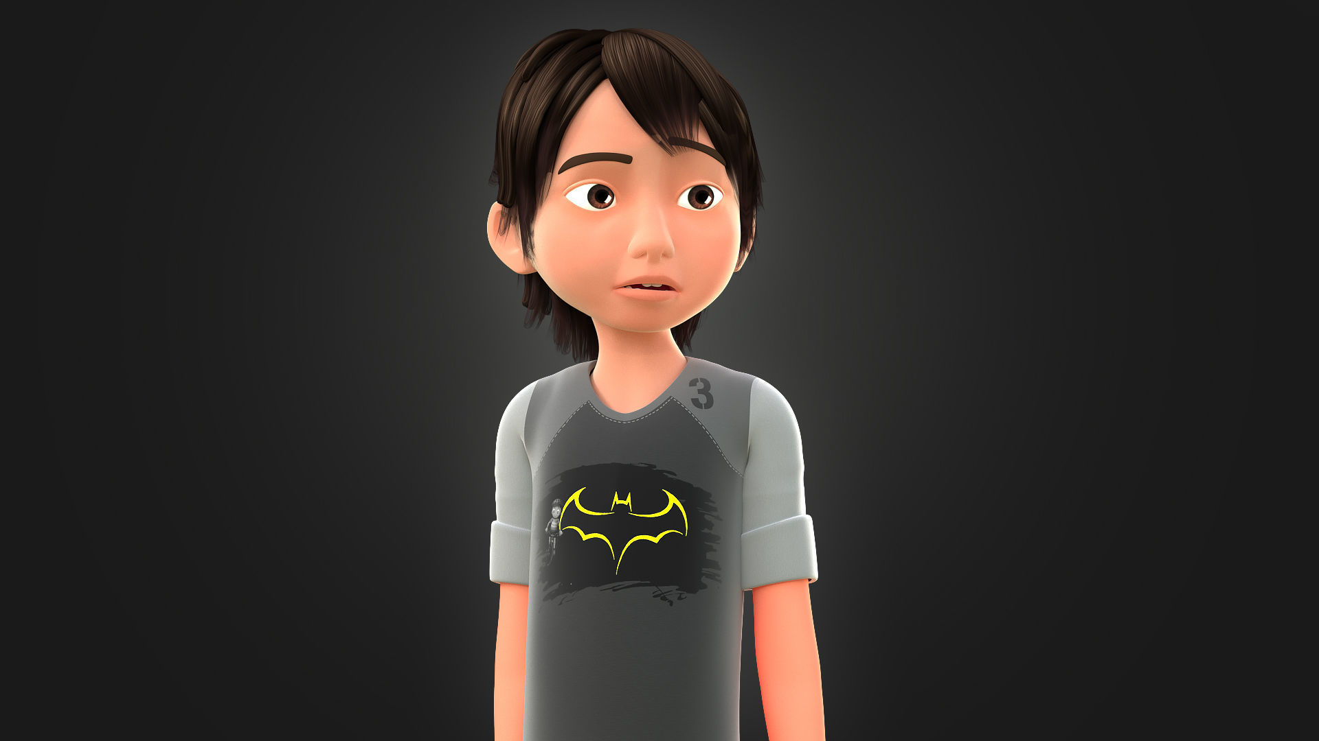 CARTOON BOY 3 - EXTRA FIGURANT 3D model_16