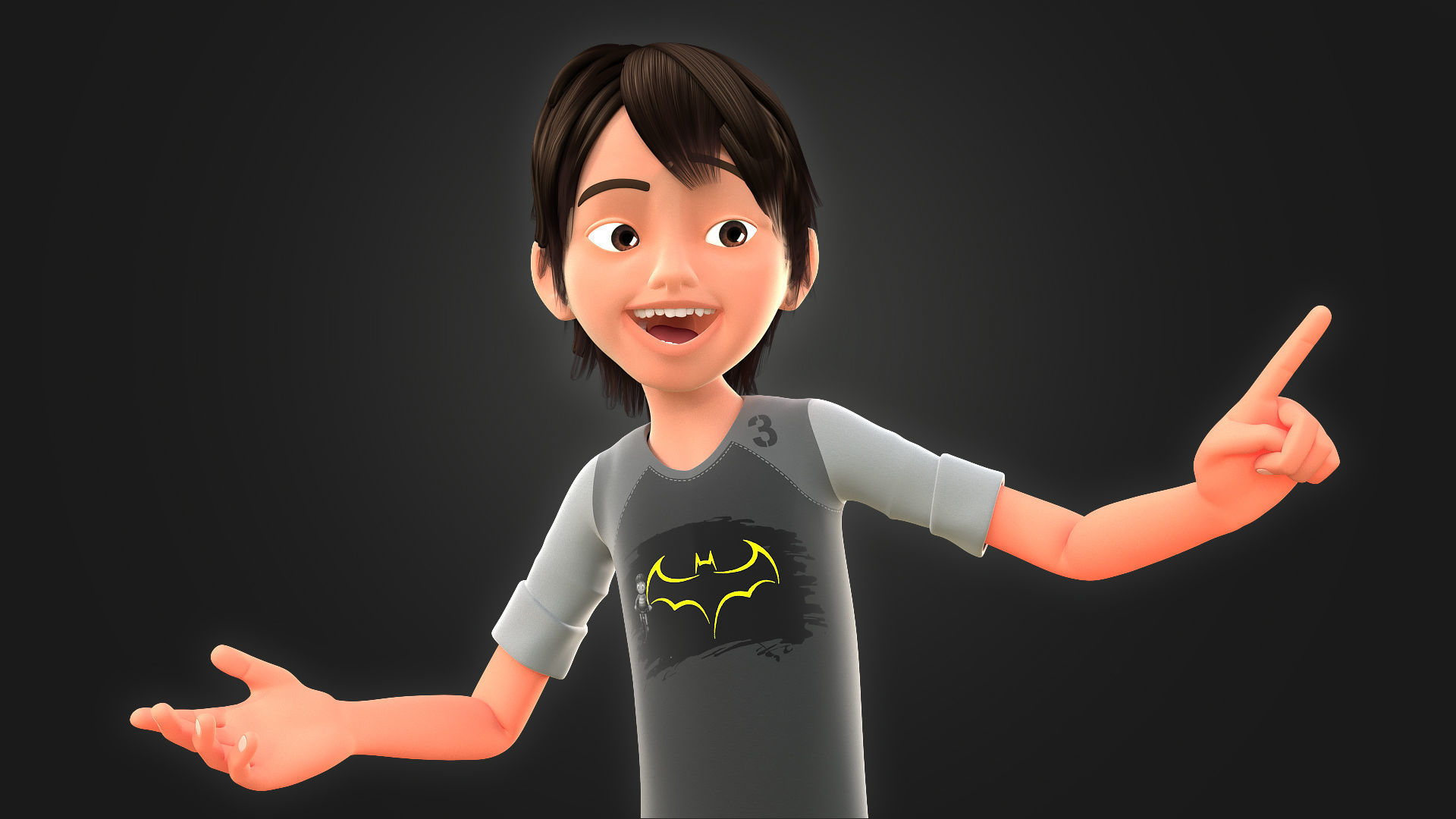 CARTOON BOY 3 - EXTRA FIGURANT 3D model_7