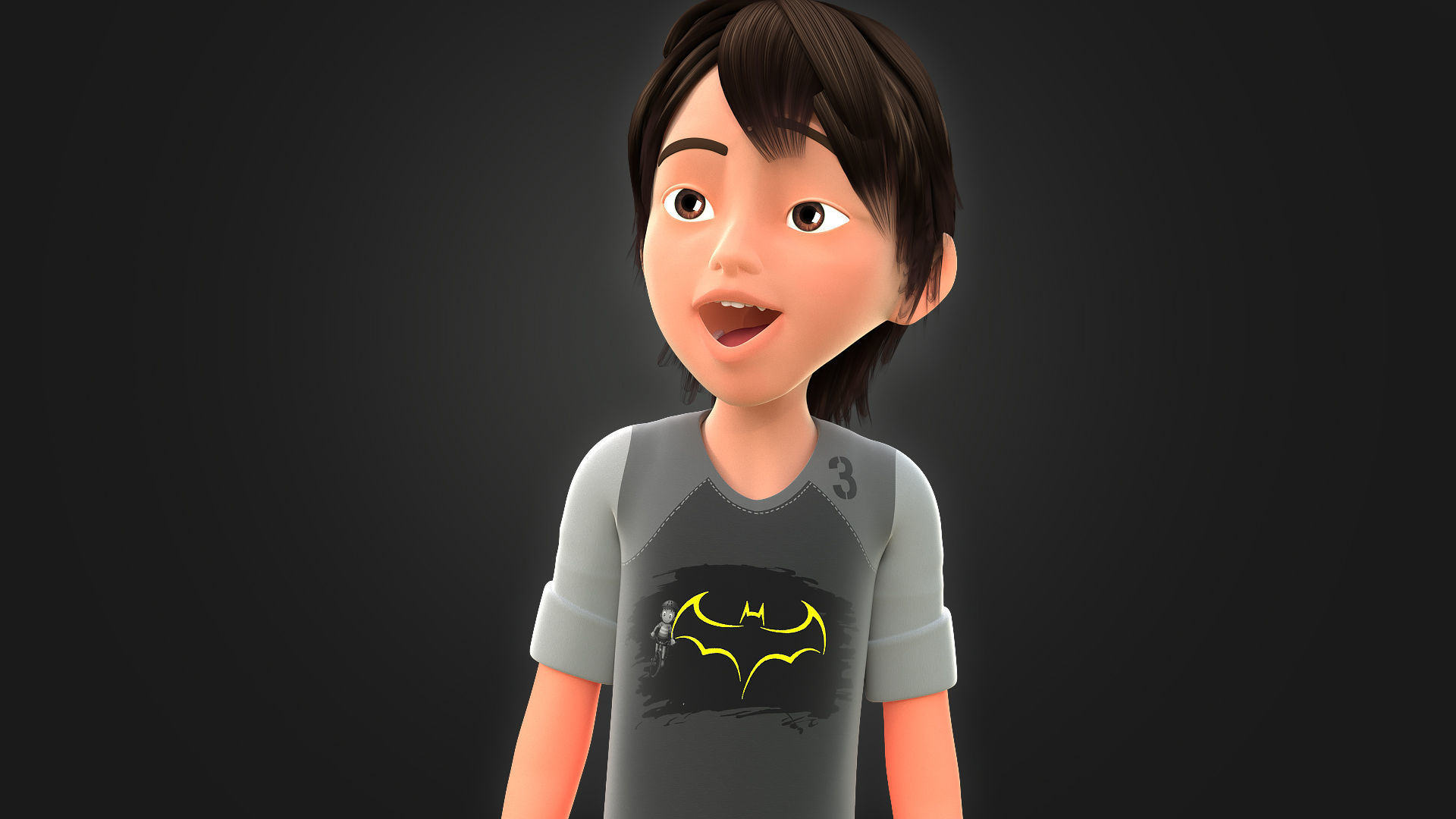 CARTOON BOY 3 - EXTRA FIGURANT 3D model_9