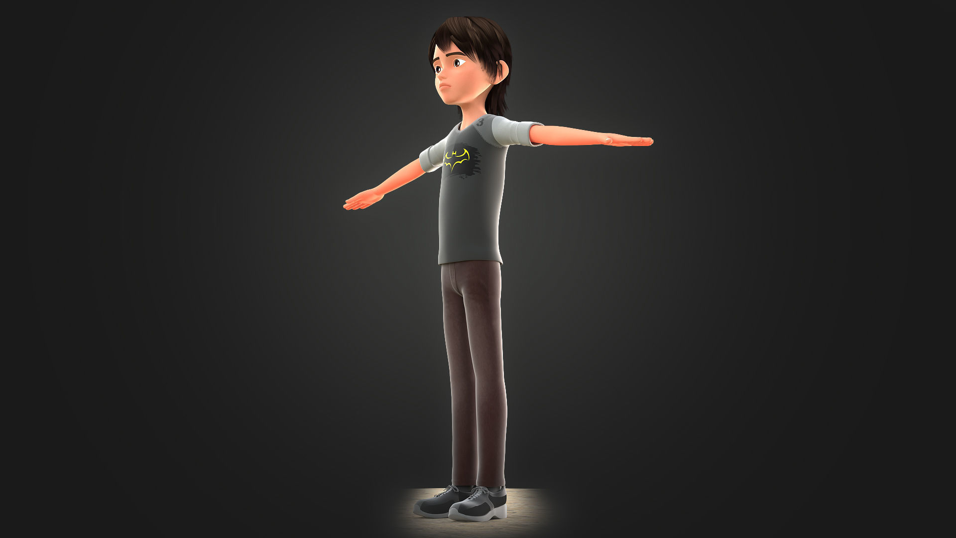 CARTOON BOY 3 - EXTRA FIGURANT 3D model_4