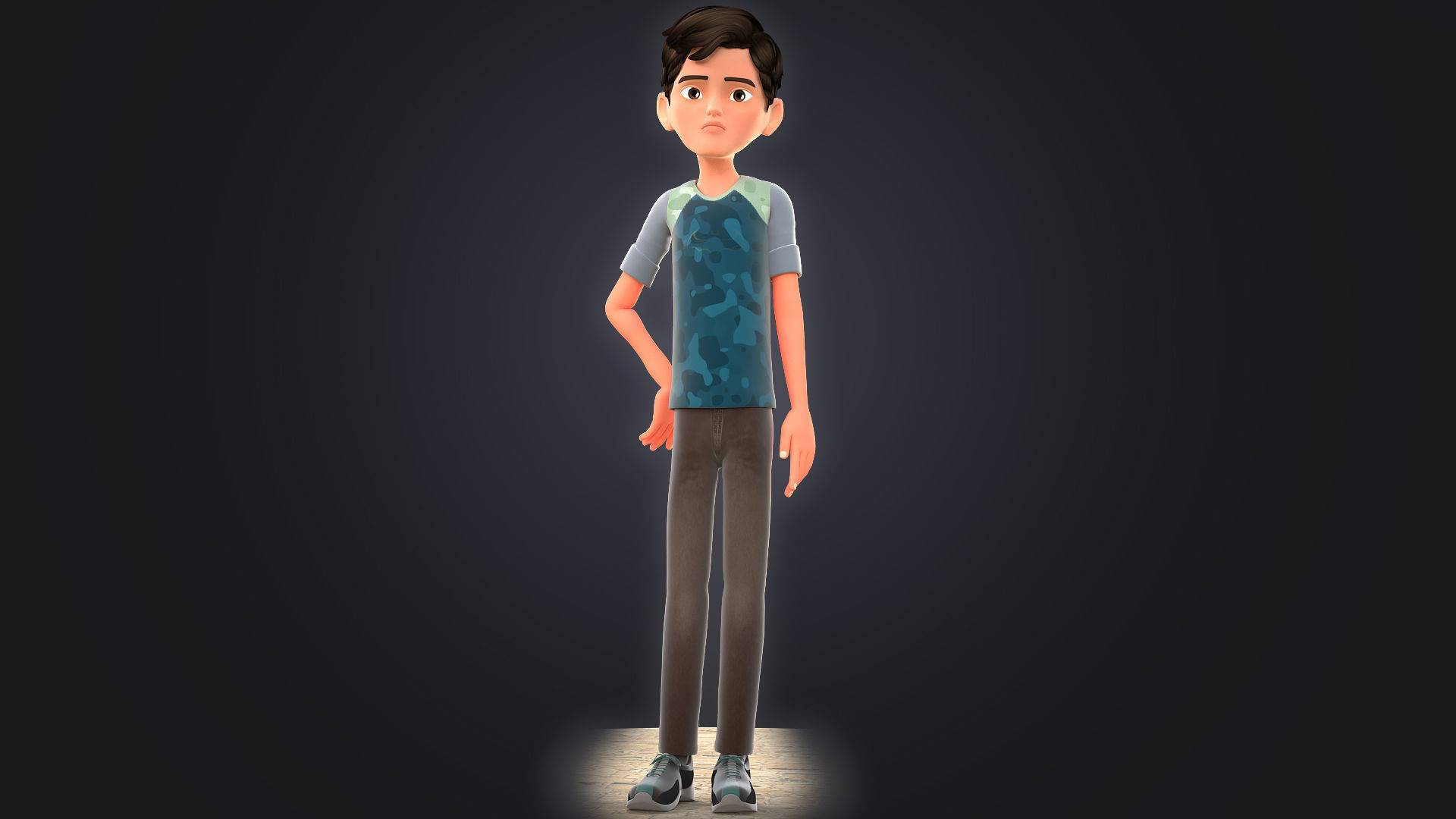 CARTOON BOY 3 - EXTRA FIGURANT 3D model_23