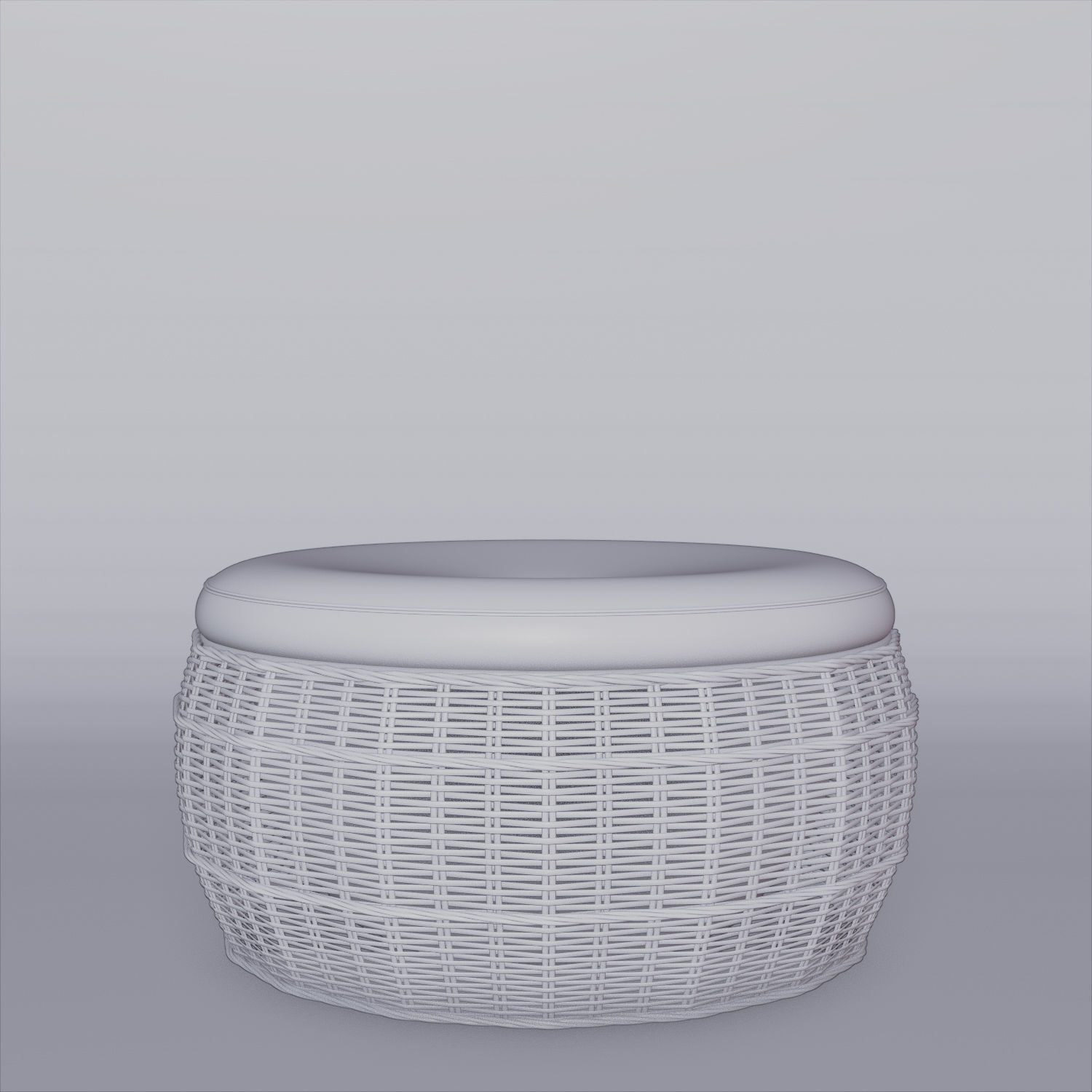 Archviz PBR - Wicker Seat 3D model_1