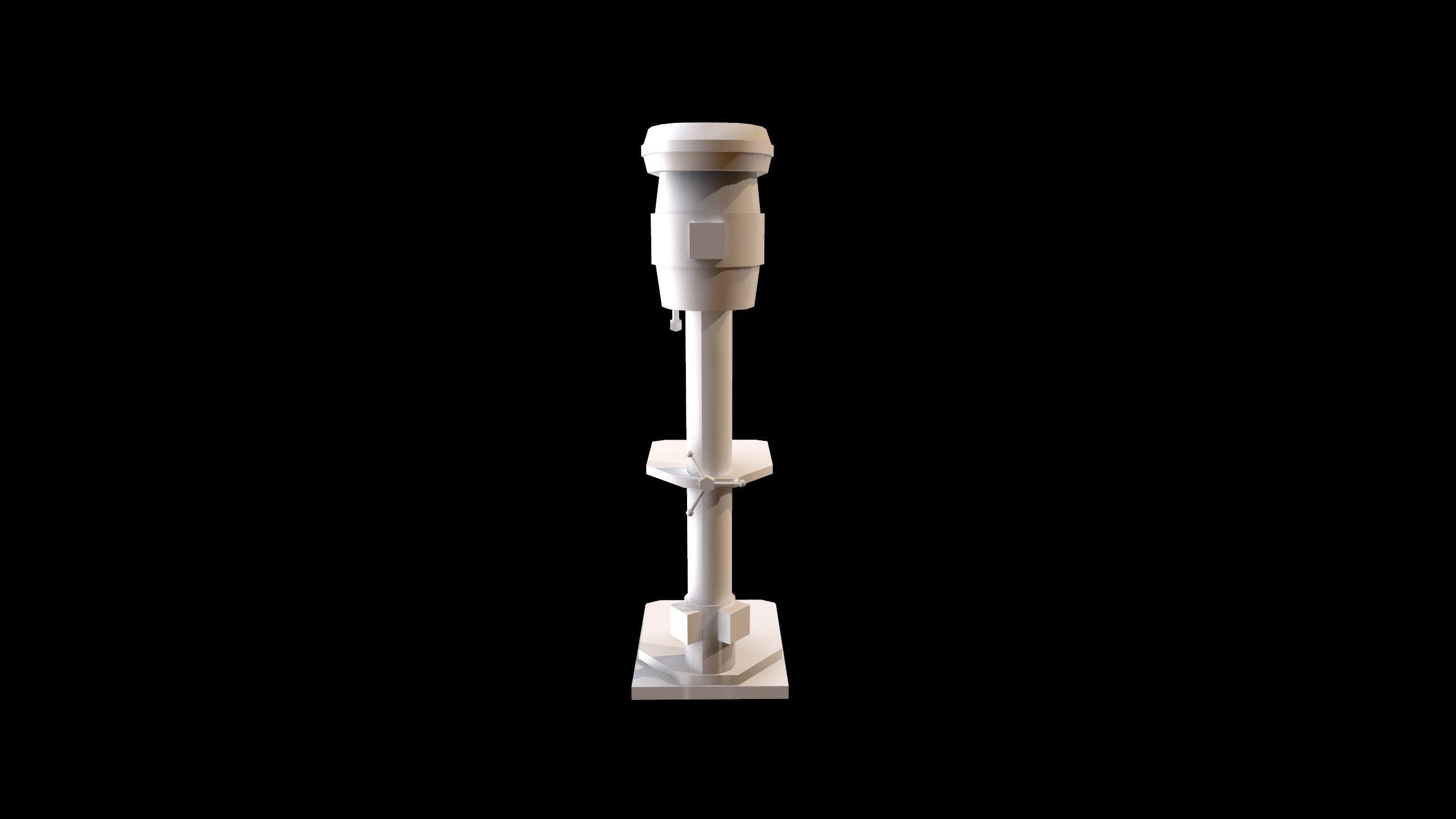 Drill Press Low-poly 3D model_5