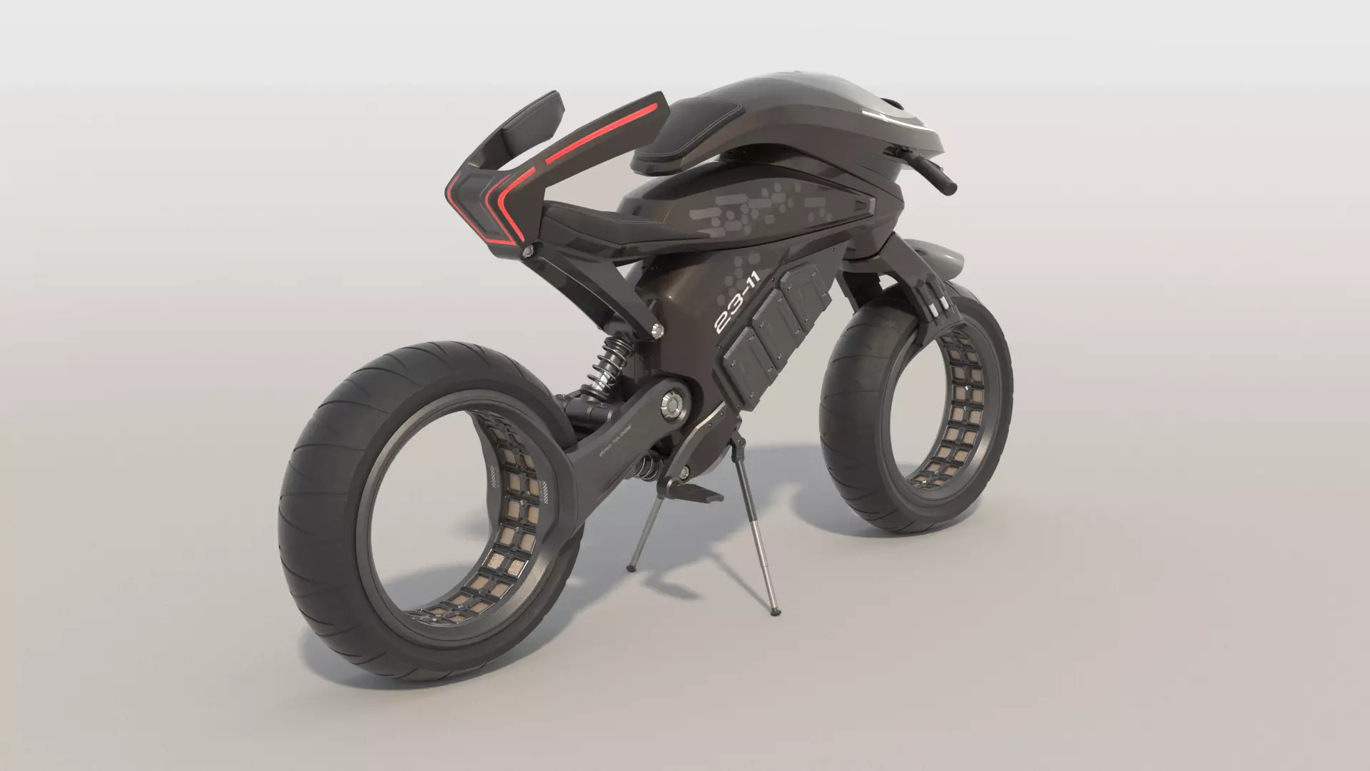 Motorcycle futuristic 3D model_0