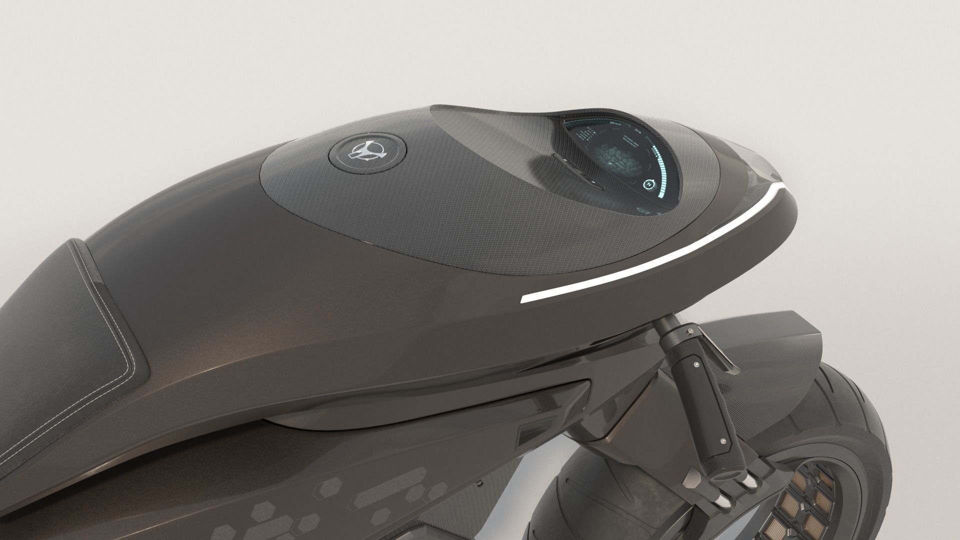 Motorcycle futuristic 3D model_2