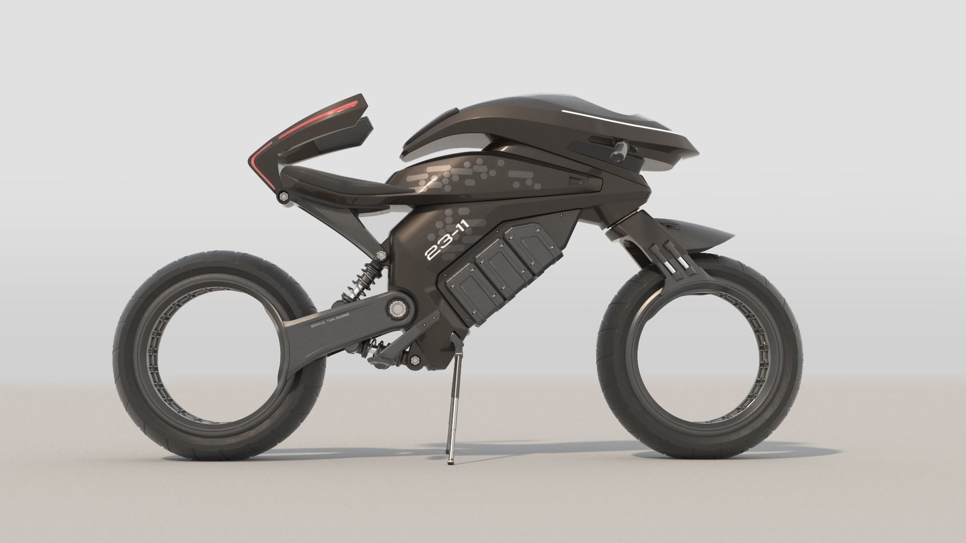 Motorcycle futuristic 3D model_4