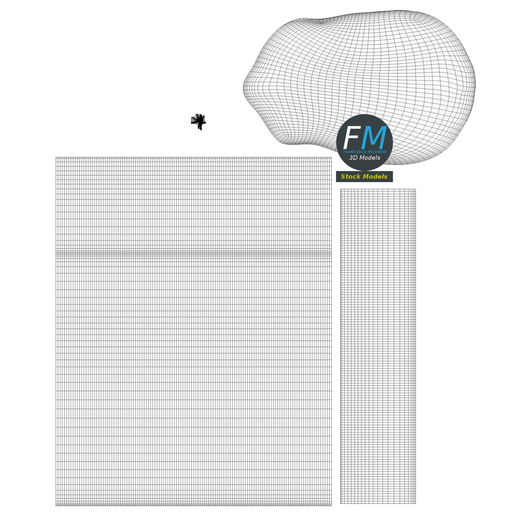 Jute sack 3D model_11