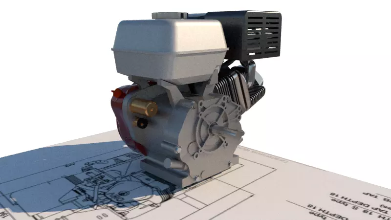 Motor 13HP 3D model | CGTrader