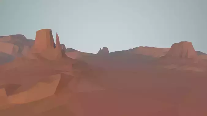 Arizona Desert Lowpoly Low-poly 3D model