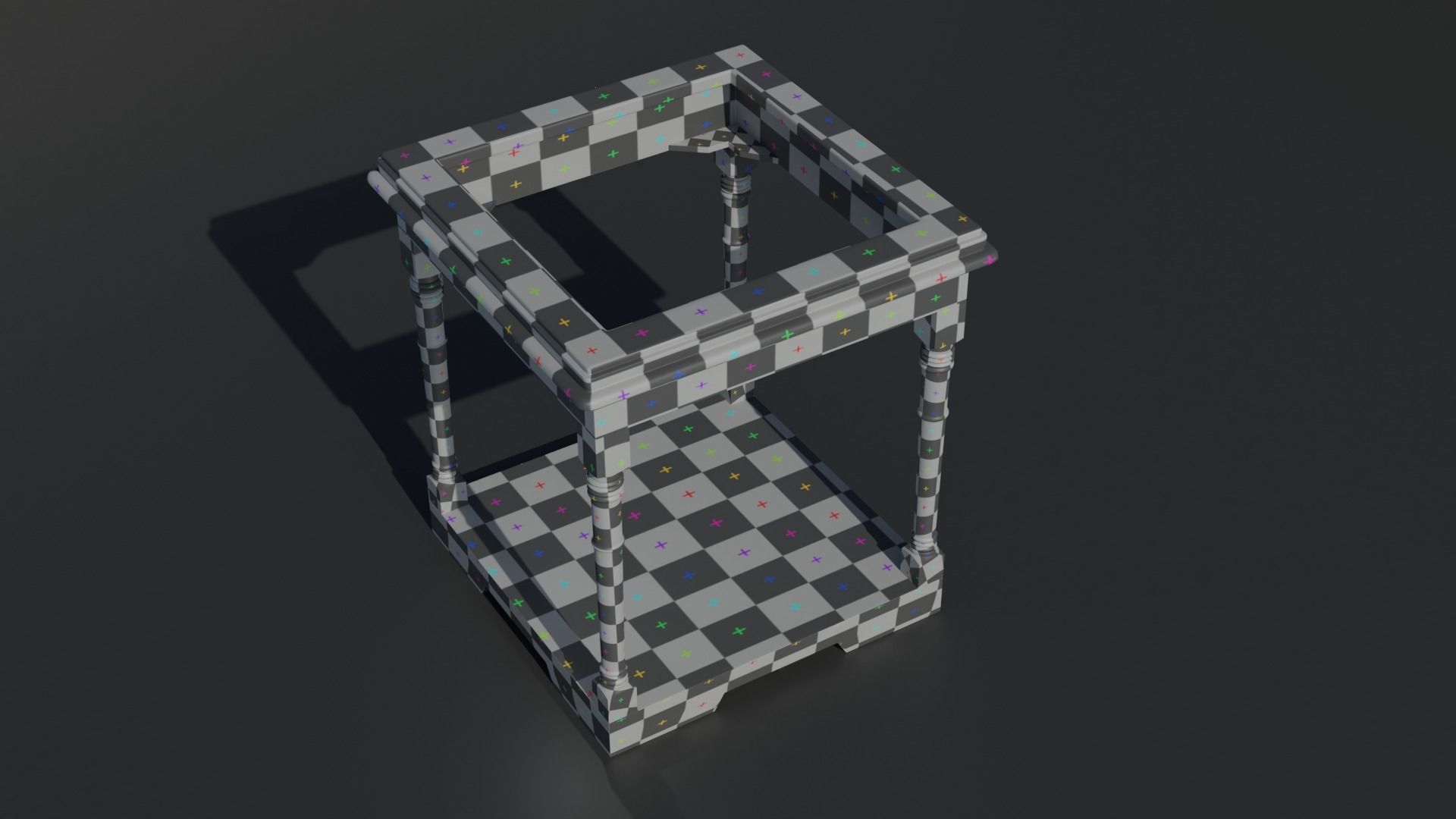 Wood Table 3D model_6