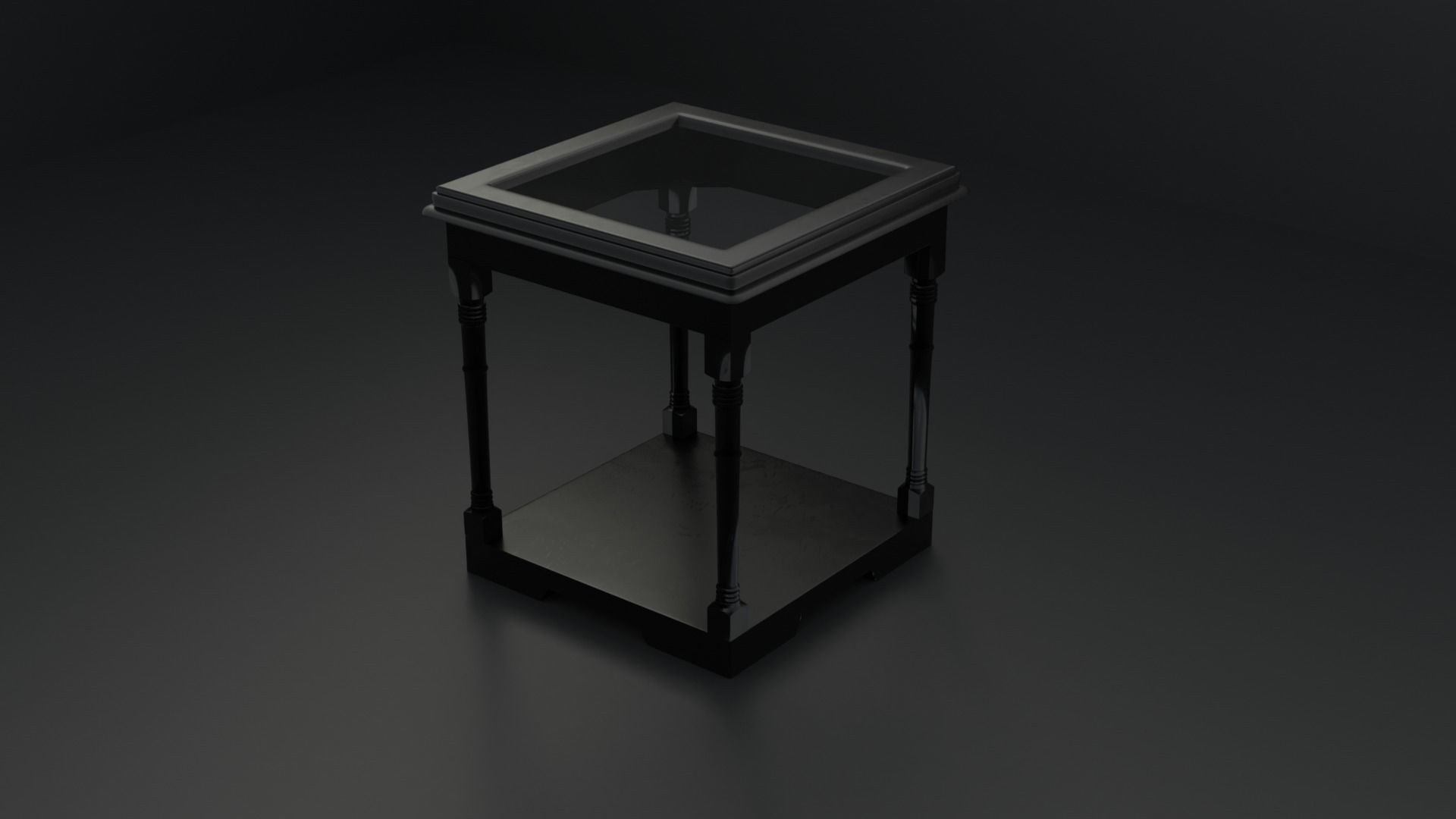 Wood Table 3D model_2
