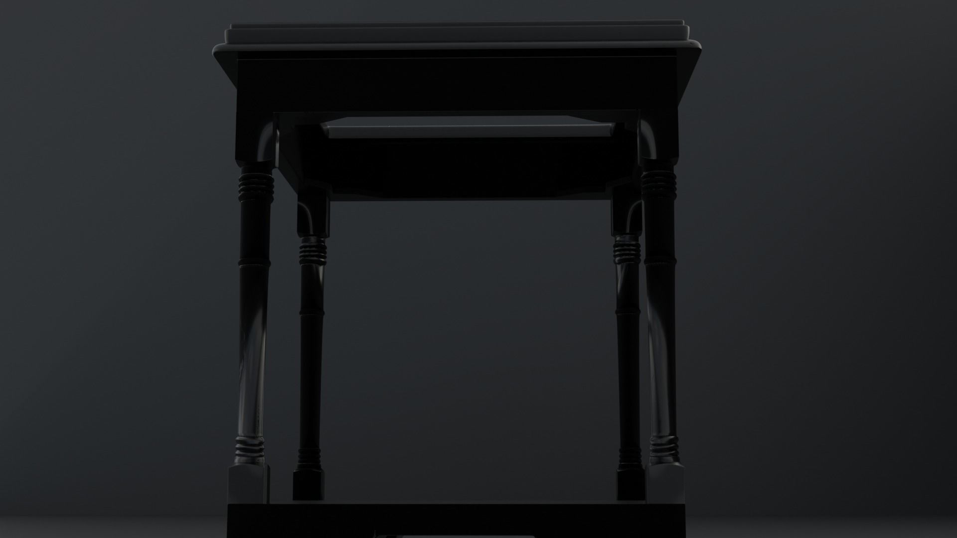 Wood Table 3D model_8